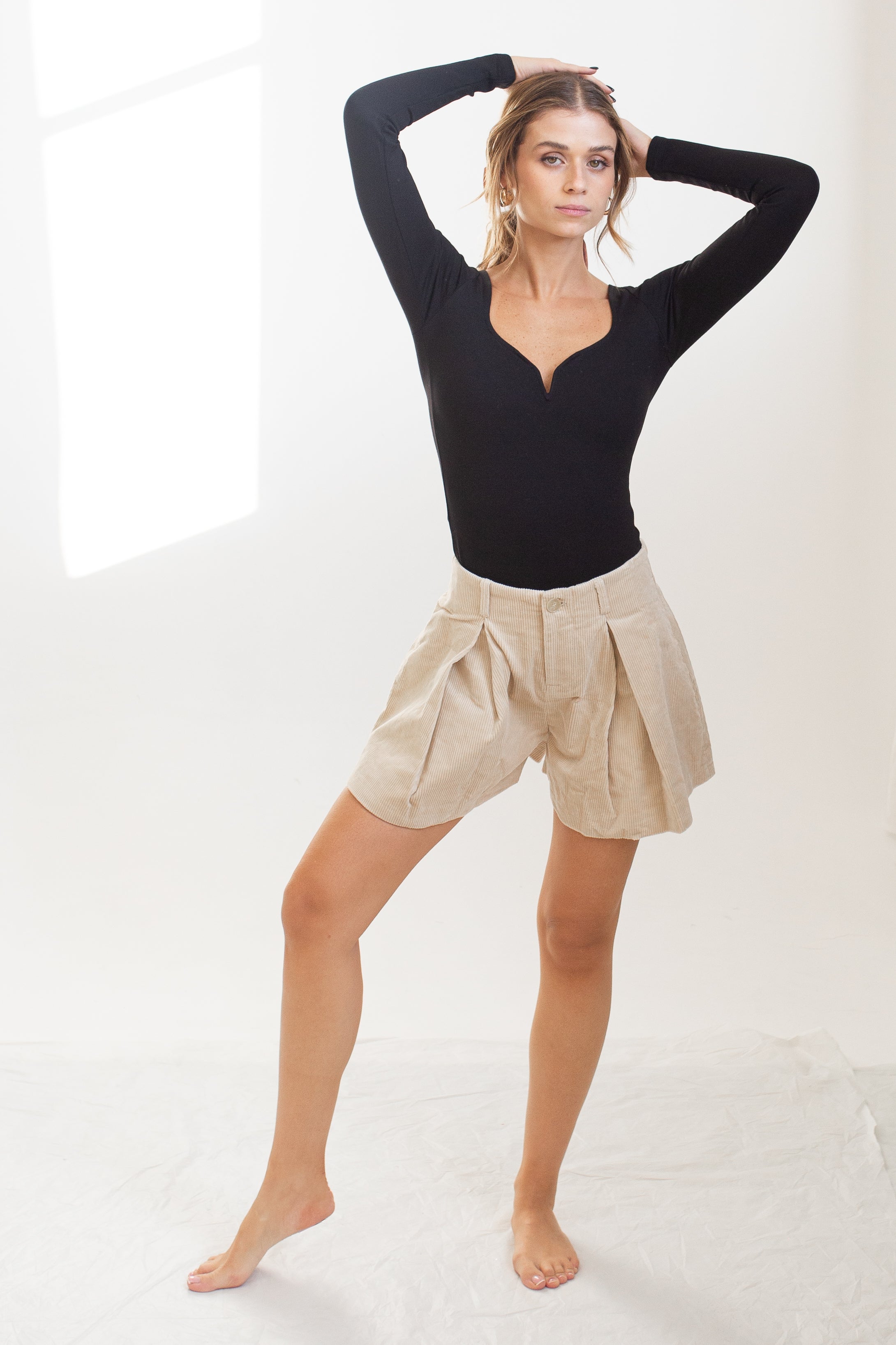 Corduroy Wide Legged Shorts