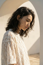 Mila Top – Oversized Lace T-Shirt