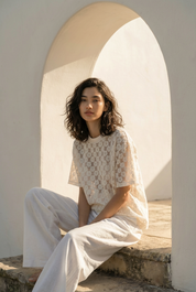 Mila Top – Oversized Lace T-Shirt