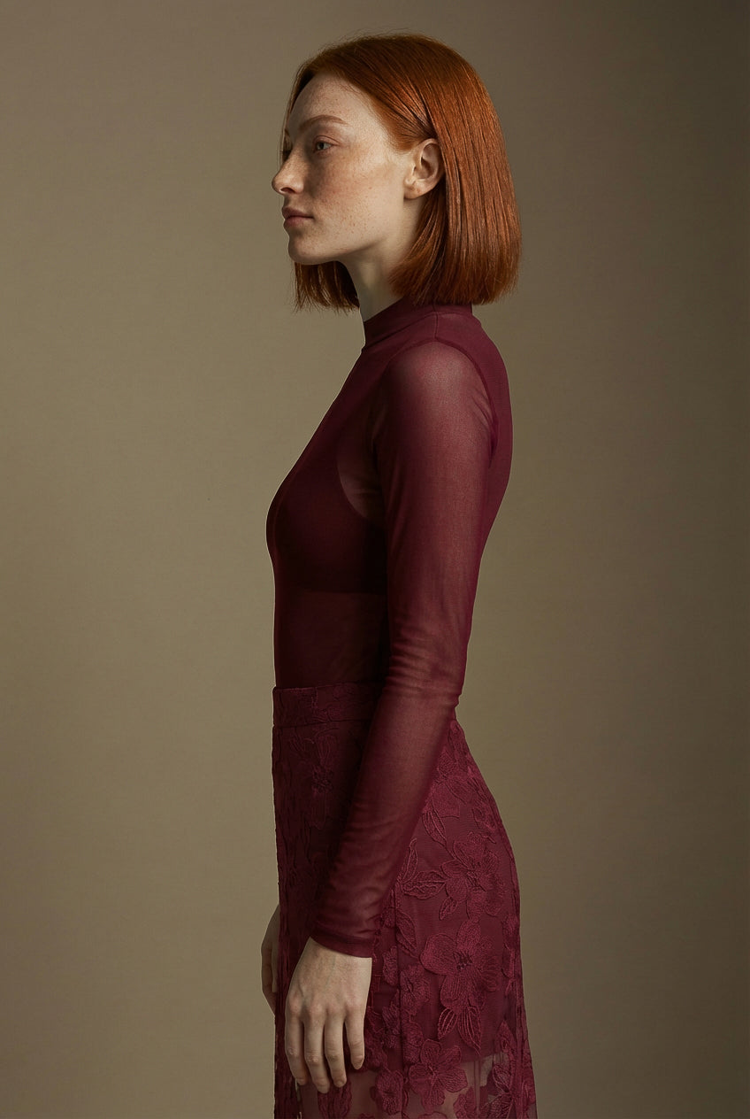 Berry Mesh Bodysuit