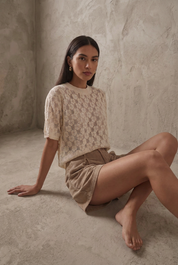 Corduroy Tailored Shorts – Brown