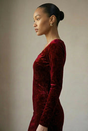 Velvet Rose Dress – Romantic Velvet Maxi Dress