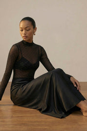Mesh Rhinestone Bodysuit
