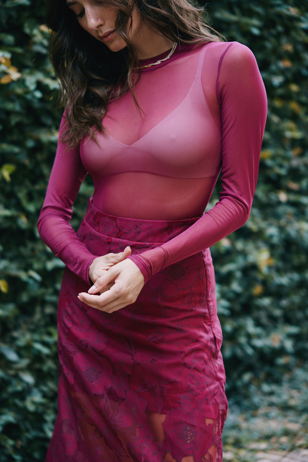 Berry Mesh Bodysuit