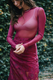 Berry Mesh Bodysuit