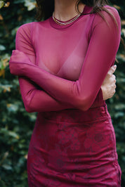 Berry Mesh Bodysuit