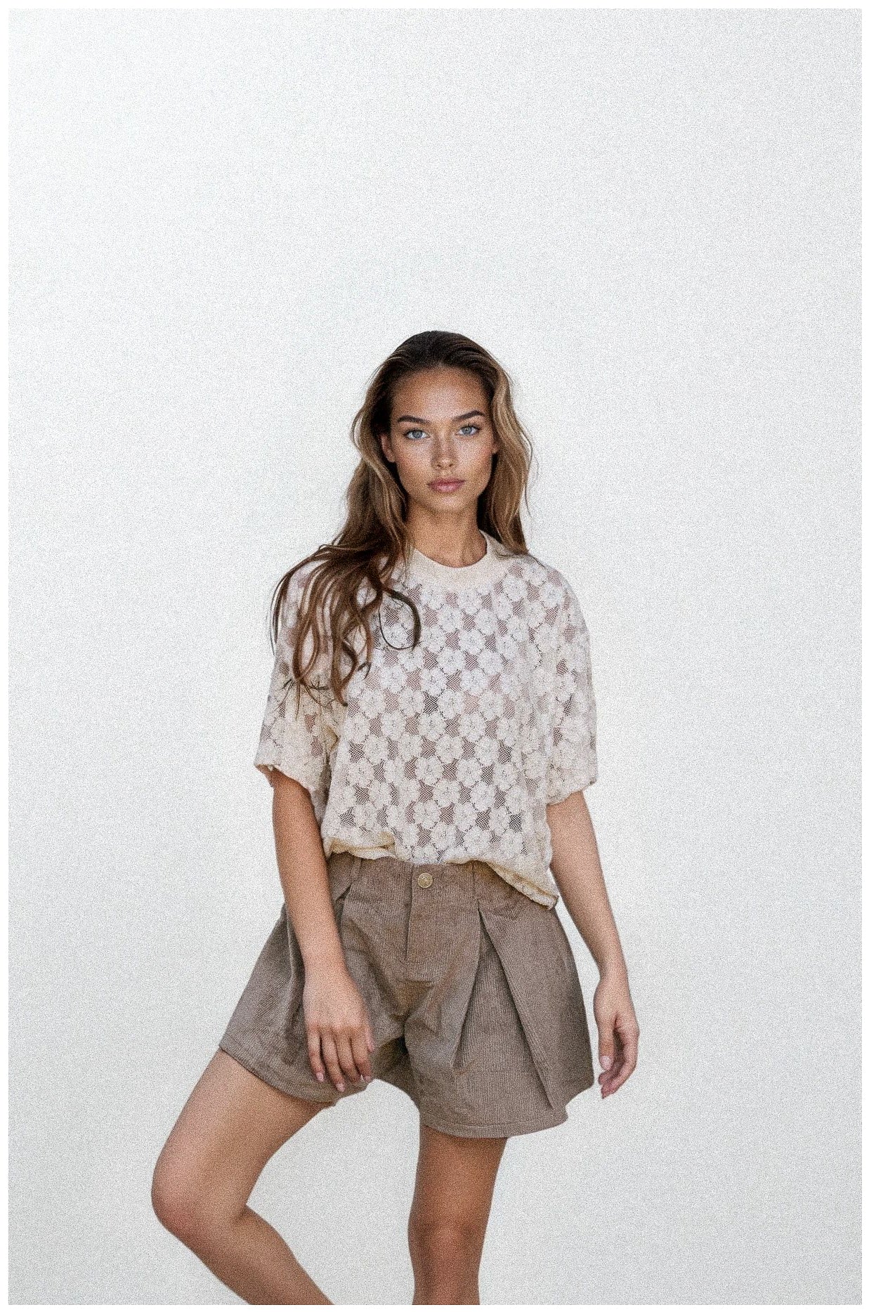 Corduroy Tailored Shorts – Brown