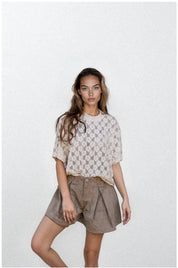 Corduroy Tailored Shorts – Brown