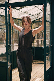 Sparkly Brown Maxi Jumpsuit